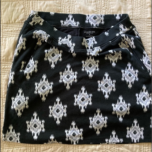 Jupe-short Jones New York Rayée Bleu Et Blanc - Taille S, Avec Short Intégré - NWT